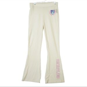 Disney Fantasy Land Flare Leg Pants Womens Small 28x30 White Corduroy NWT